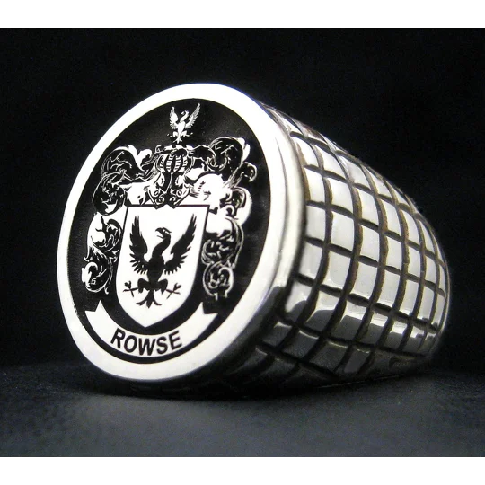 Custom Family Crest Ring Croco Pattern