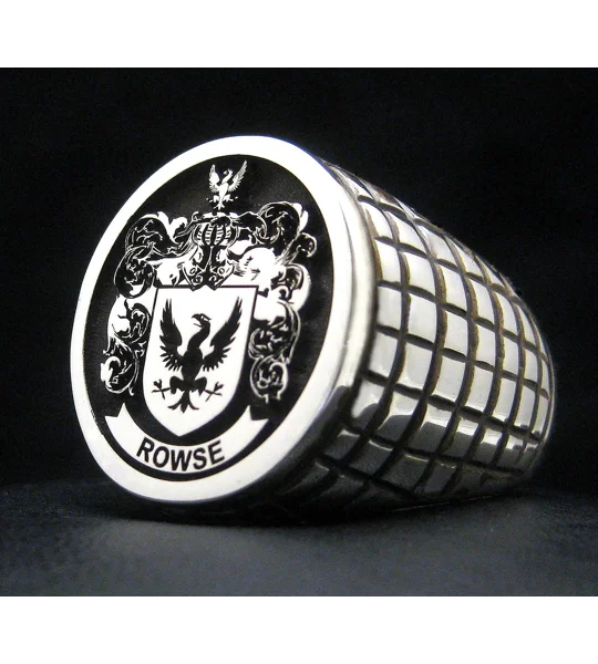 Custom Family Crest Ring Croco Pattern