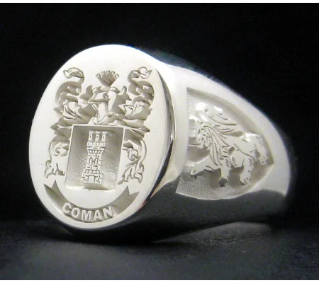 Family Coat of Arms Ring Custom Engraved