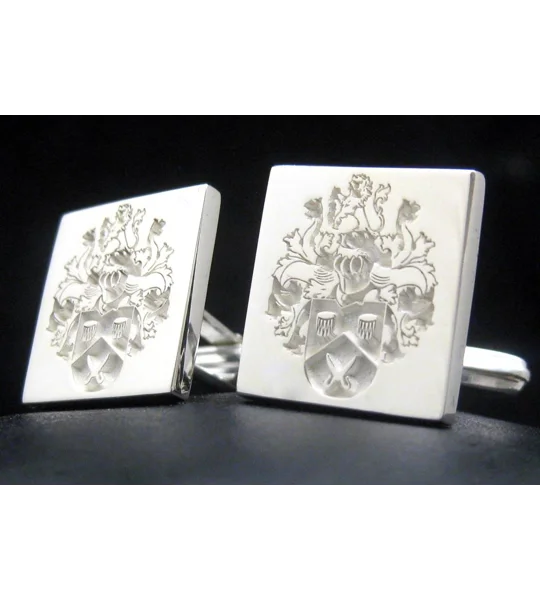 Custom Made Family Crest Cufflinks Square