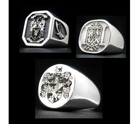 Family Crest Mens Rings