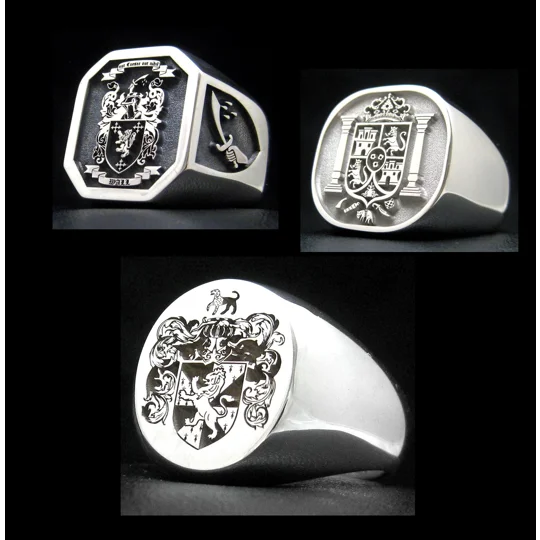 Family Crest Mens Rings