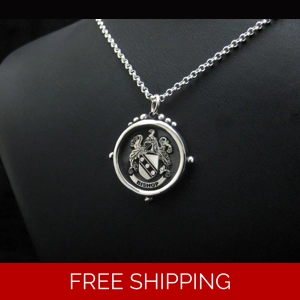 Design Your Own Family Crest Pendant - Mason Pendant - Any Crest