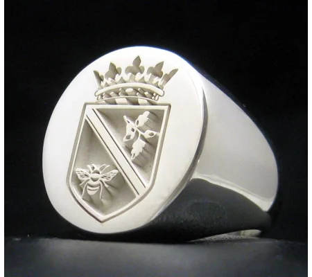 Custom Engraved Coat of Arms Ring