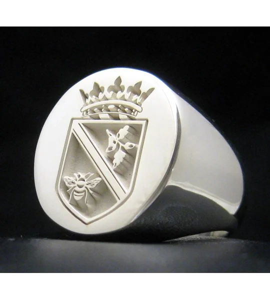 Custom Engraved Coat of Arms Ring
