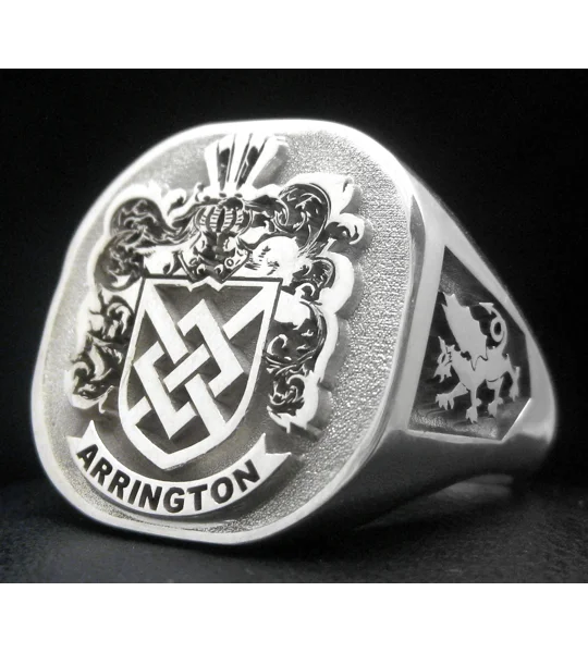 Custom Engraved Signet Ring with any Emblem R01-065-17