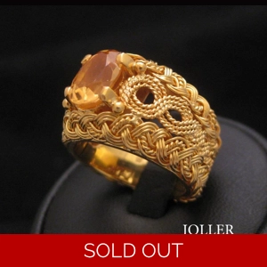 Gold Filigree Ring / Citrine