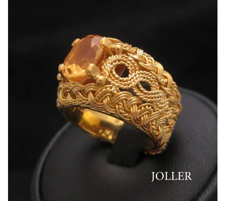 Gold Filigree Ring / Citrine