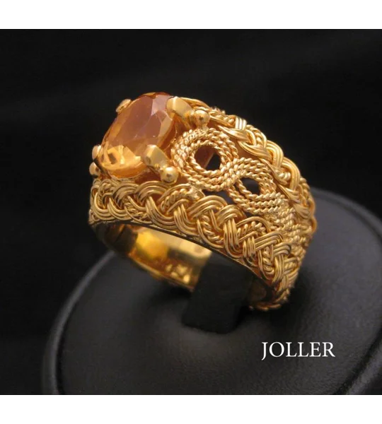 Gold Filigree Ring / Citrine