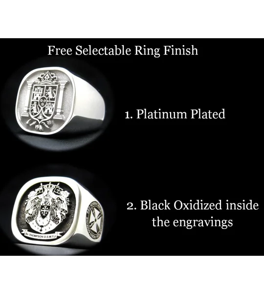 Knights Templar Signet Round Ring
