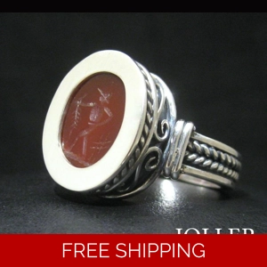 Antique Signet Ring God Hermes
