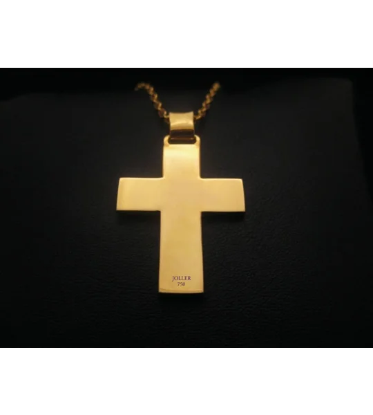 Gold Cross 18K Hammered