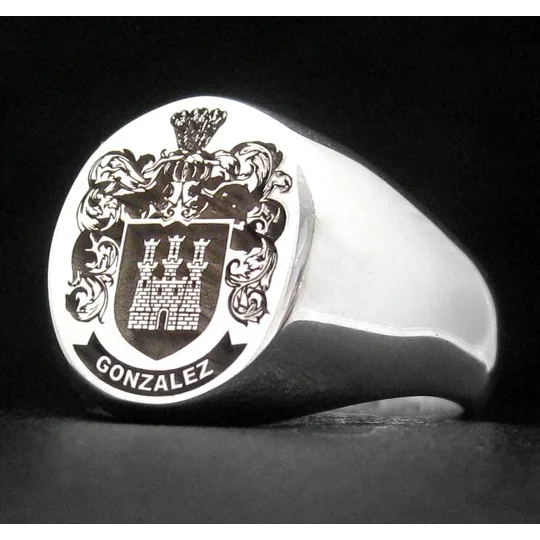 Gonzalez Family Coat of Arms Ring