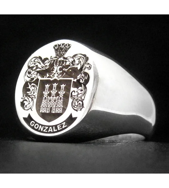Gonzalez Family Coat of Arms Ring