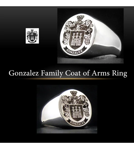 Gonzalez Family Coat of Arms Ring