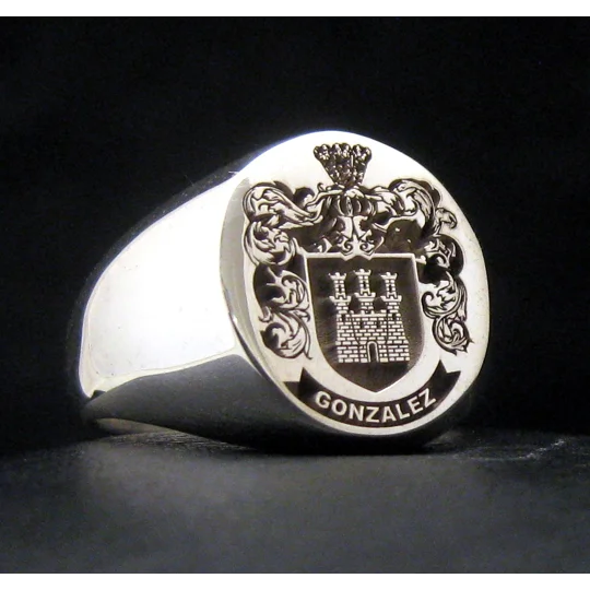 Gonzalez Family Coat of Arms Ring