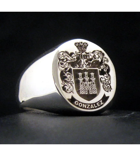 Gonzalez Family Coat of Arms Ring