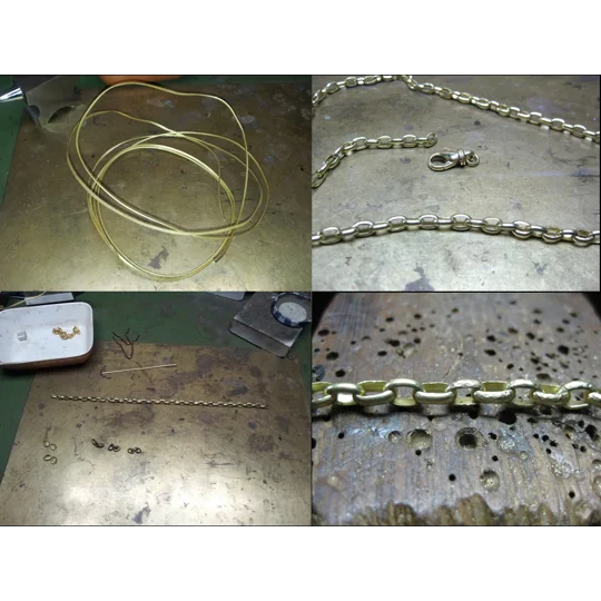Hammered Gold Chain