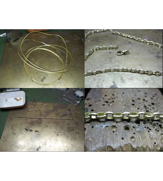 Hammered Gold Chain