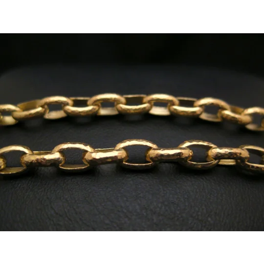 Hammered Gold Chain