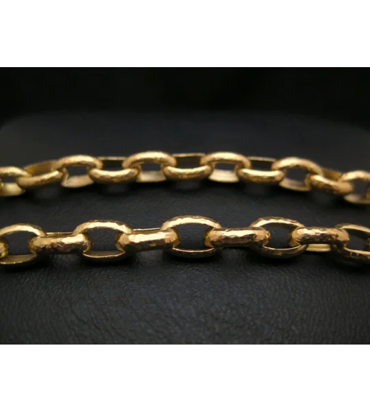 Hammered Gold Chain