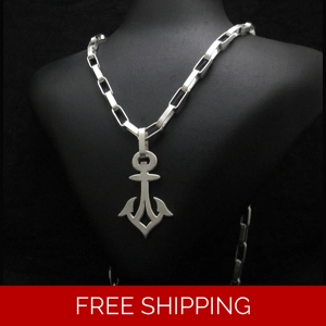 Silver Anchor Necklace