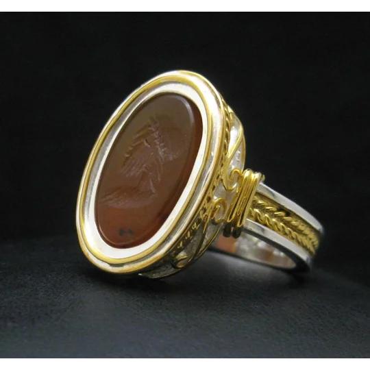 Antique Signet Ring - Homer Carnelian