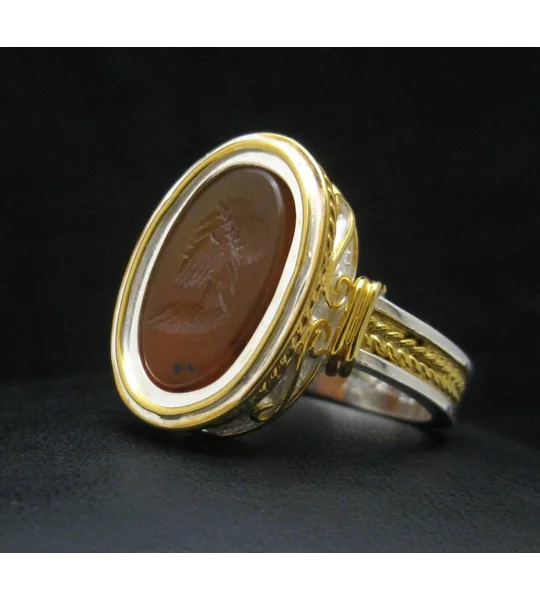 Antique Signet Ring - Homer Carnelian