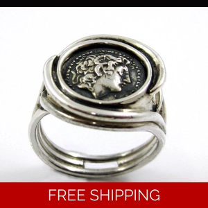 Handmade Alexander the Great Ring Large