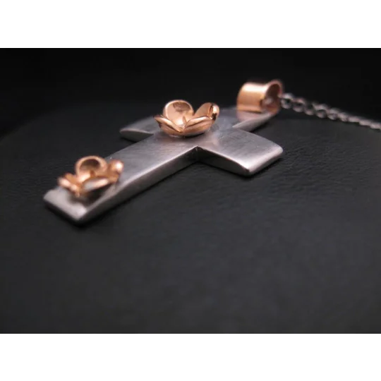 White Gold Diamond Cross Necklace