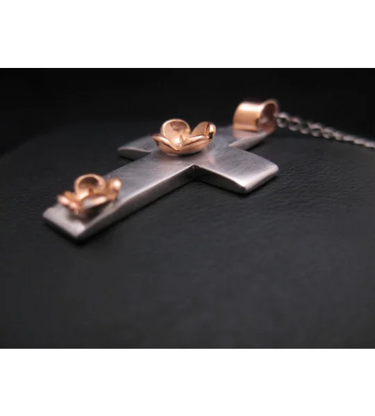 White Gold Diamond Cross Necklace