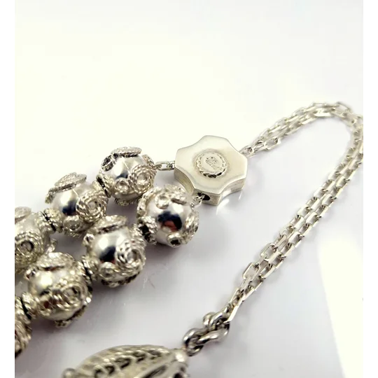 Handmade Greek Komboloi – Sterling Silver 925 Royal Worry Beads