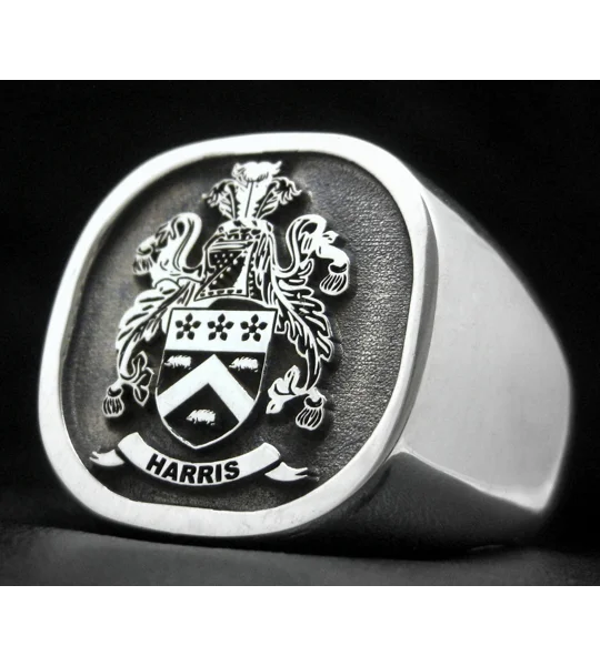 Harris Family Coat of Arms Ring
