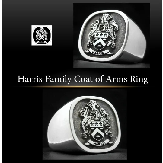 Harris Family Coat of Arms Ring