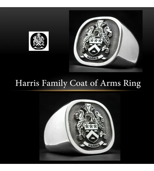 Harris Family Coat of Arms Ring