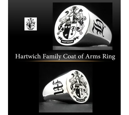 Hartwich Family Crest Ring