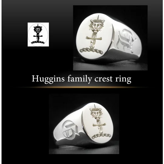 Huggins Family Crest Ring