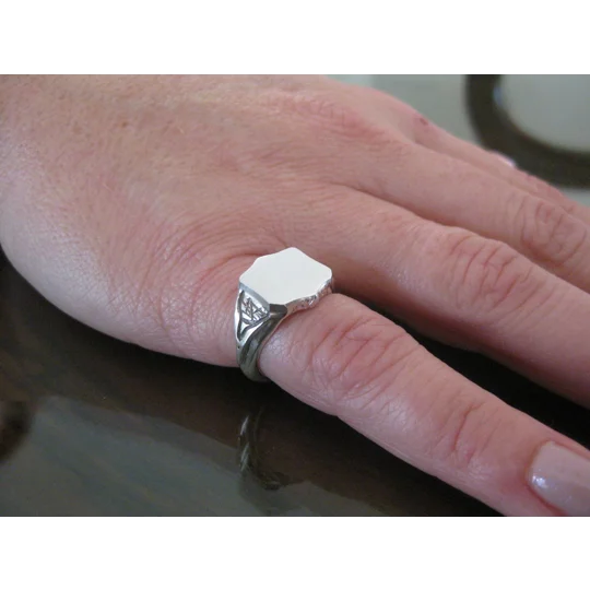 Shield Ring Custom Engraved Family Crest