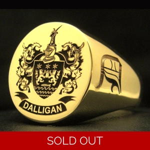 Solid Gold Custom Made Family Crest Ring