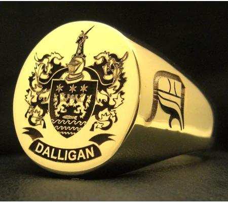 Solid Gold Custom Made Family Crest Ring