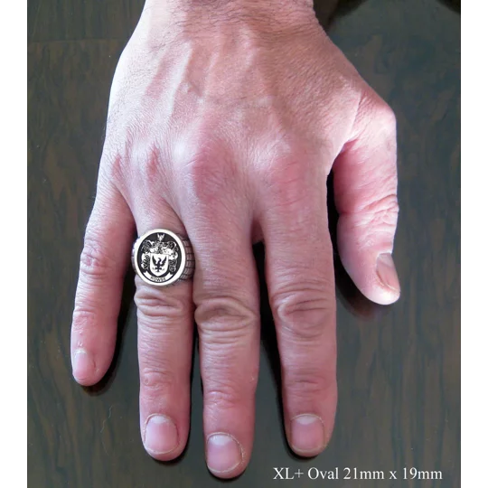 Custom Family Crest Ring Croco Pattern