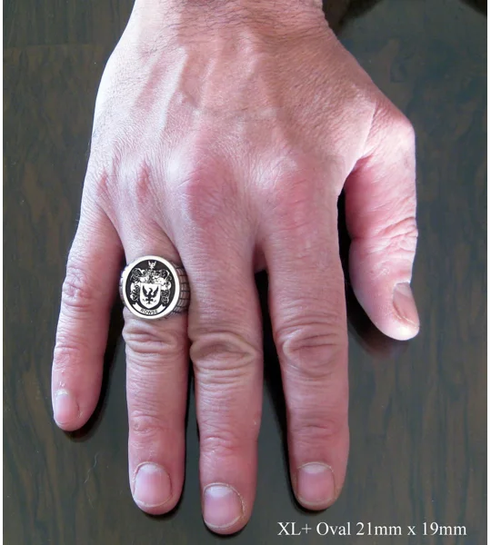 Custom Family Crest Ring Croco Pattern