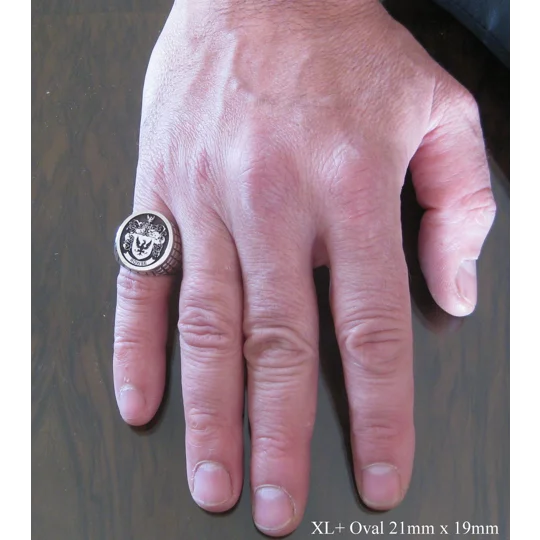 Custom Family Crest Ring Croco Pattern