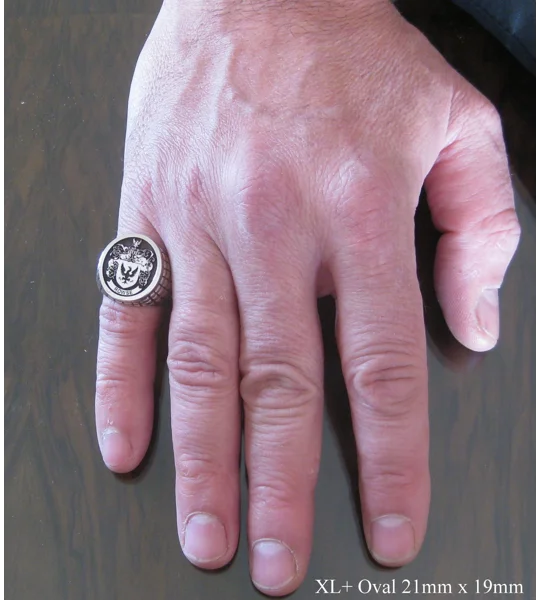 Custom Family Crest Ring Croco Pattern
