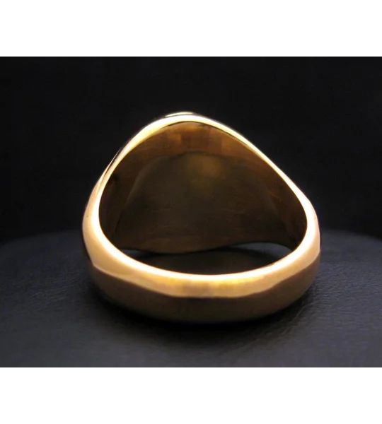 Solid Gold Custom Made Family Crest Antique Ring
