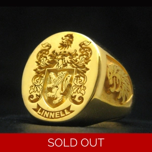 Gold Family Crest Rings