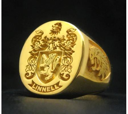 Gold Family Crest Rings