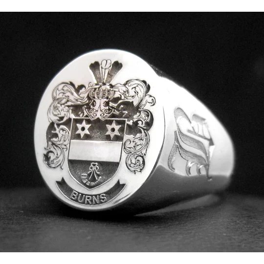 Burns Family Crest Ring