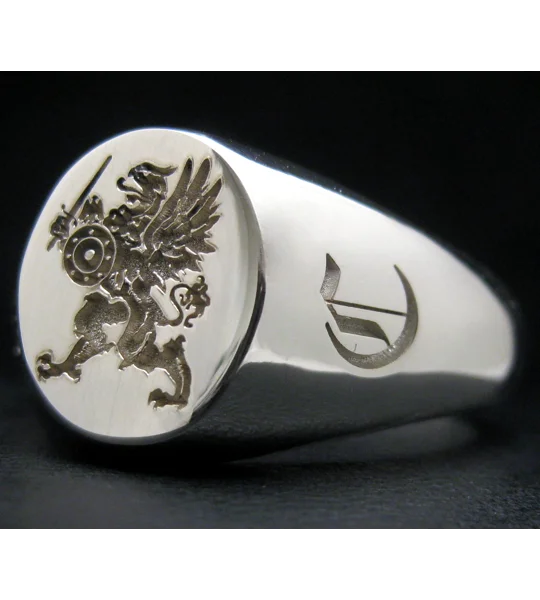 Griffin Warrior Signet Ring