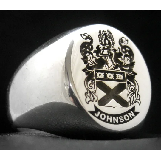 Johnson Family Crest Ring